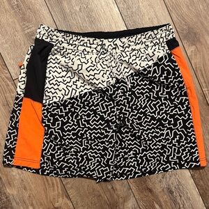 Chubbies men’s Black&White Patterned athleticShorts with Salmon pink Accents 5.5